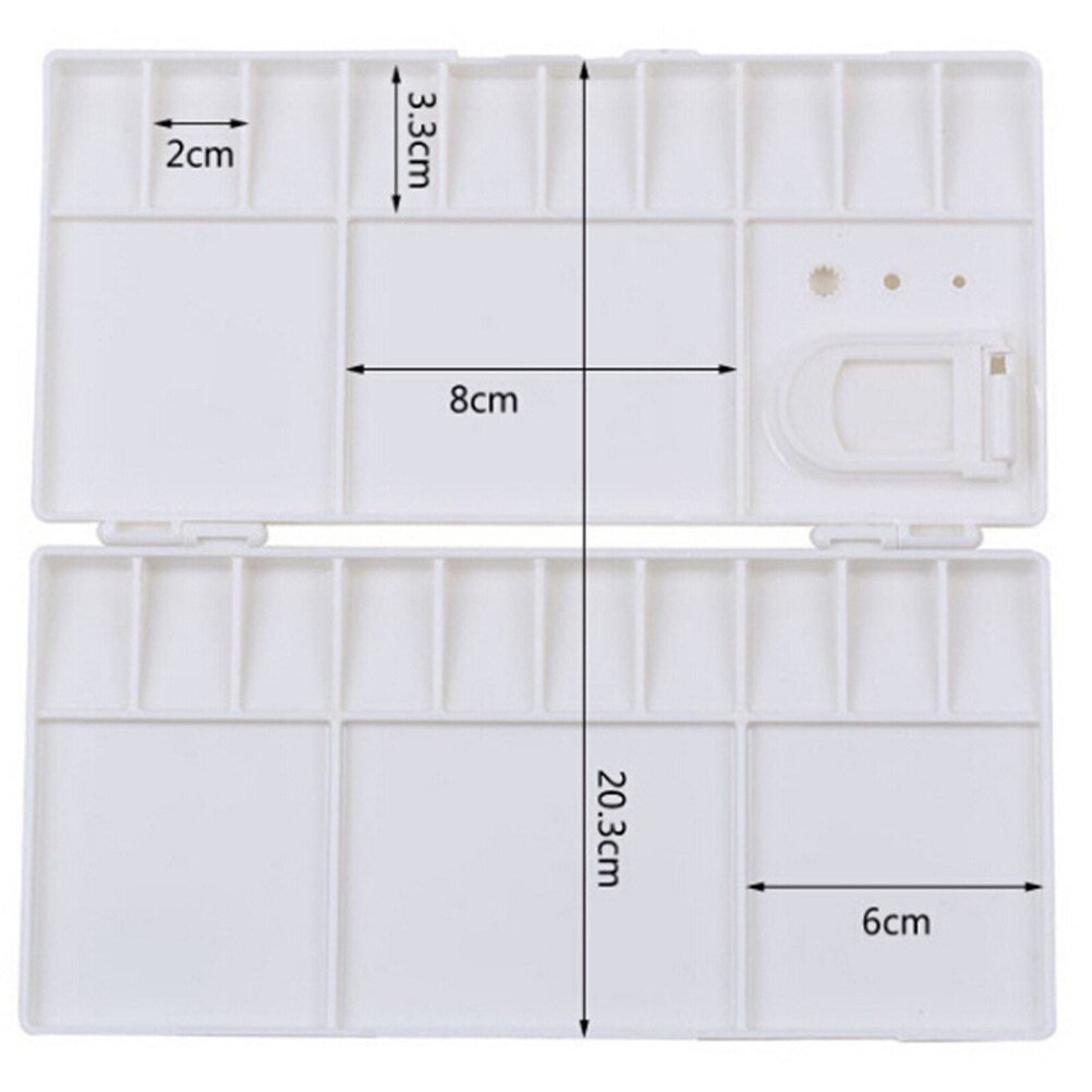 Art Paint Tray Artist Palette Plastic 25 Grids Watercolor