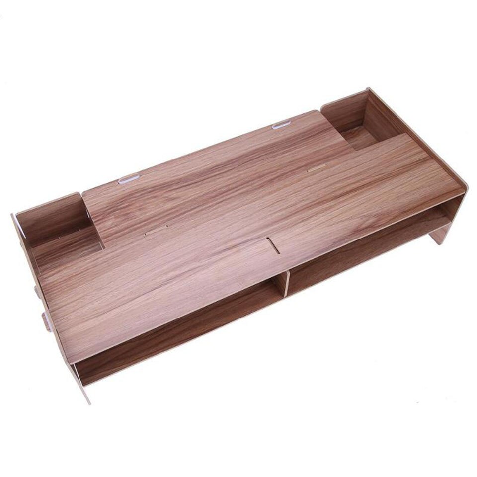 Houten Computer Monitor Organizer Escritorio Tv Pc Stand Toetsenbord Houder Bureau Organizer Thuis Bureau Opbergdoos Case