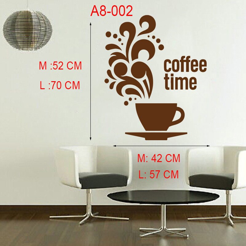 Coffee, drink, cappuccino, drink, grains, cafe,Food, Wall Decal Window Sticker Handmade A8-003: A8-002 / 57