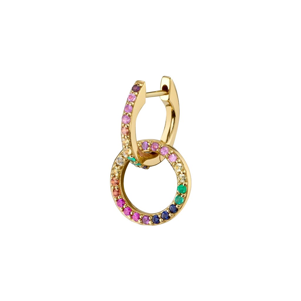 1pc øreben spænde huggie øreringe kvindelig krystal perle lille cirkel øreringe til kvinder minimalistiske smykker: 4