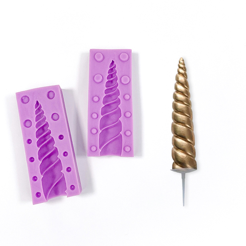 Decoración de pastel de unicornio, molde con tapa de azúcar, molde combinado de pestañas con oreja de unicornio, molde DIY: Verde militar