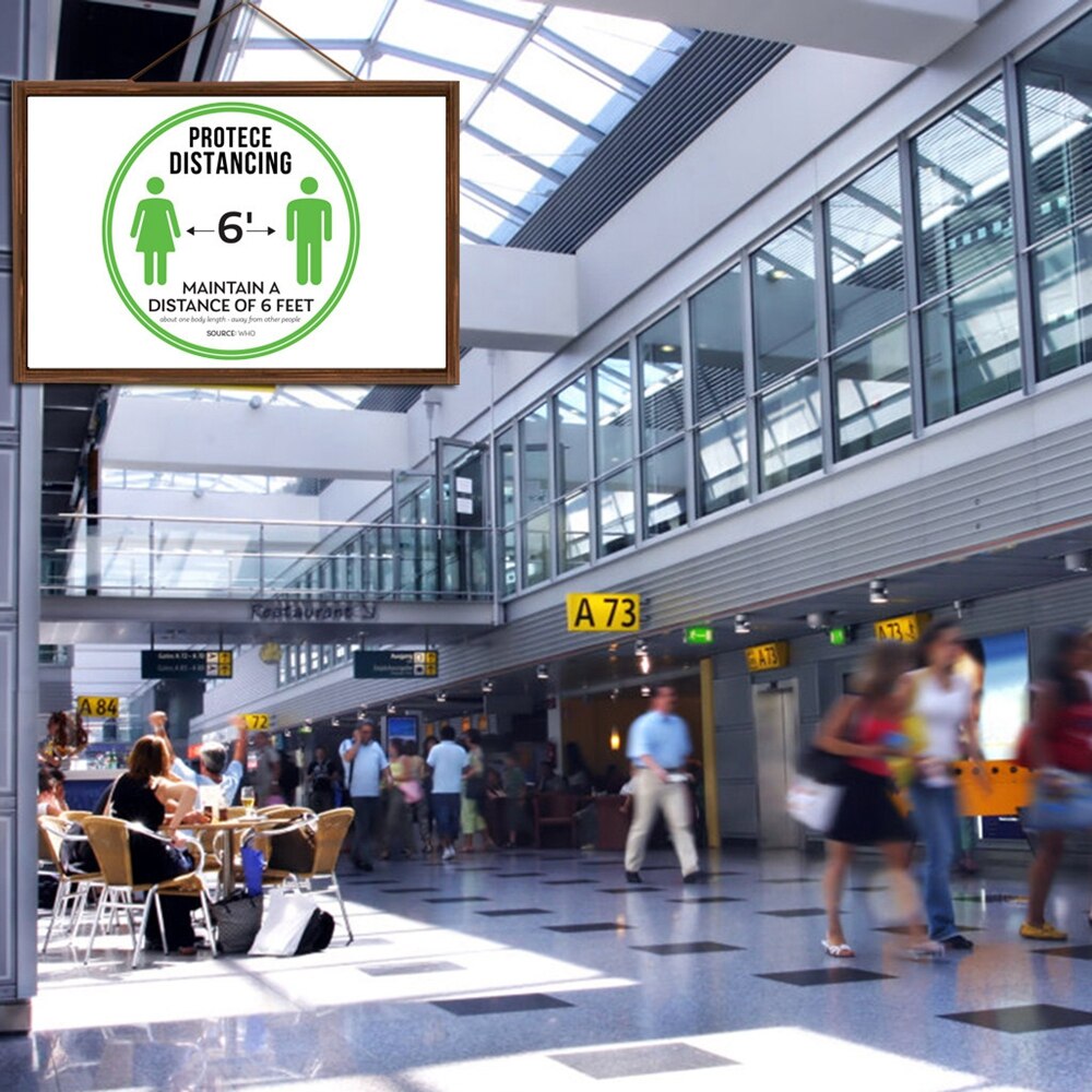 Social Distancing Floor Sticker Indoor Outdoor Ground Sticker Safety Floor Sign Decal Sticker Protece distancing Stickers