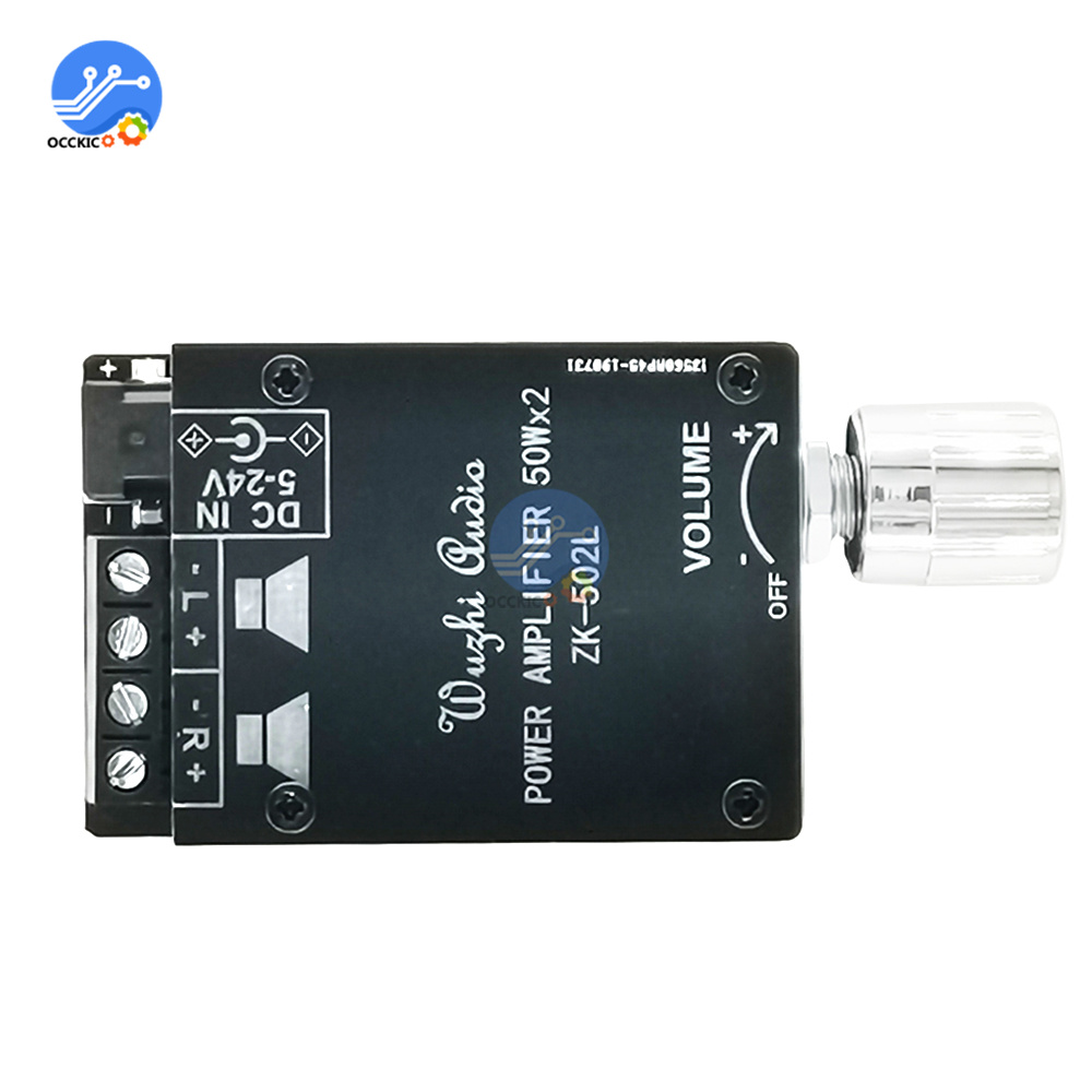 ZK-502L Audio Speakers DIY Bluetooth 5.0 High Power Digital Amplifier Stereo Board 50W+50W AMP Amplificador Audio Home Theater