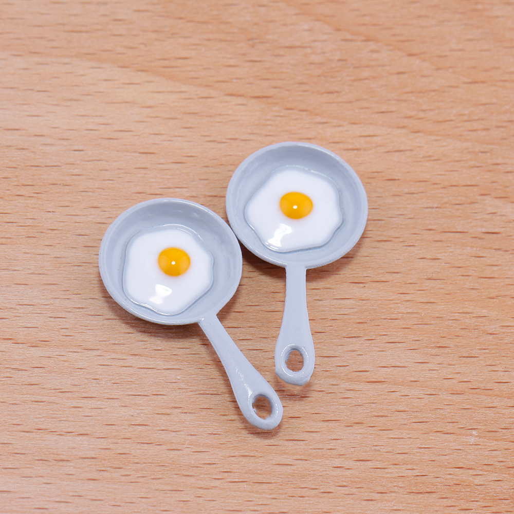 10PCS Fried Egg Omelette In Pan Saucepan Enamel Metal Alloy Pendants Charms for Bracelet Earring Diy Jewelry Making Supplies: Orange