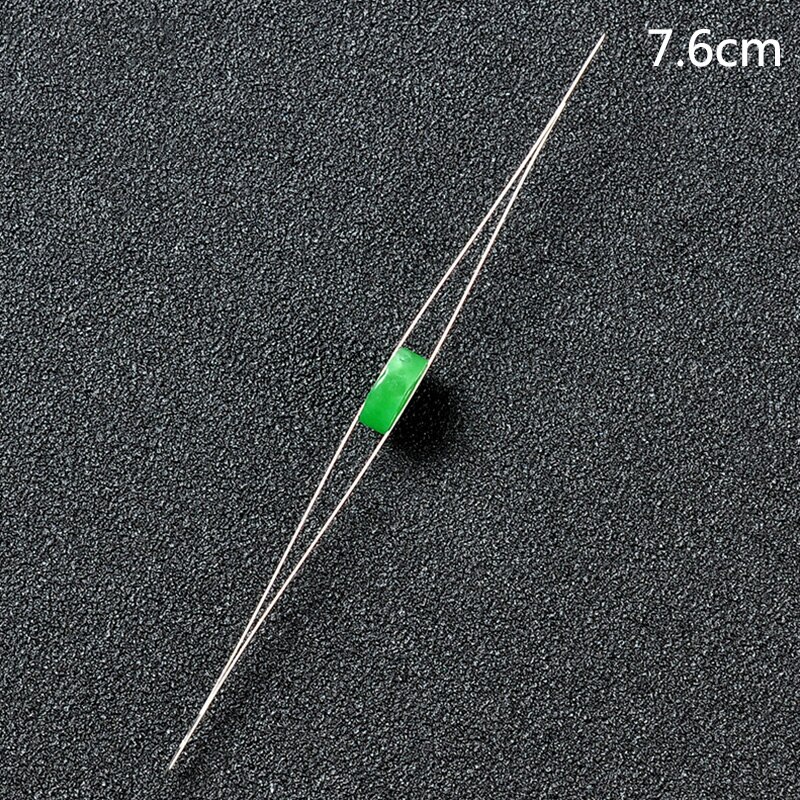 1 stk små håndværk perler nål smykker fremstilling diy buet tråd håndarbejde armbånd halskæde syning perler: 7.6 cm