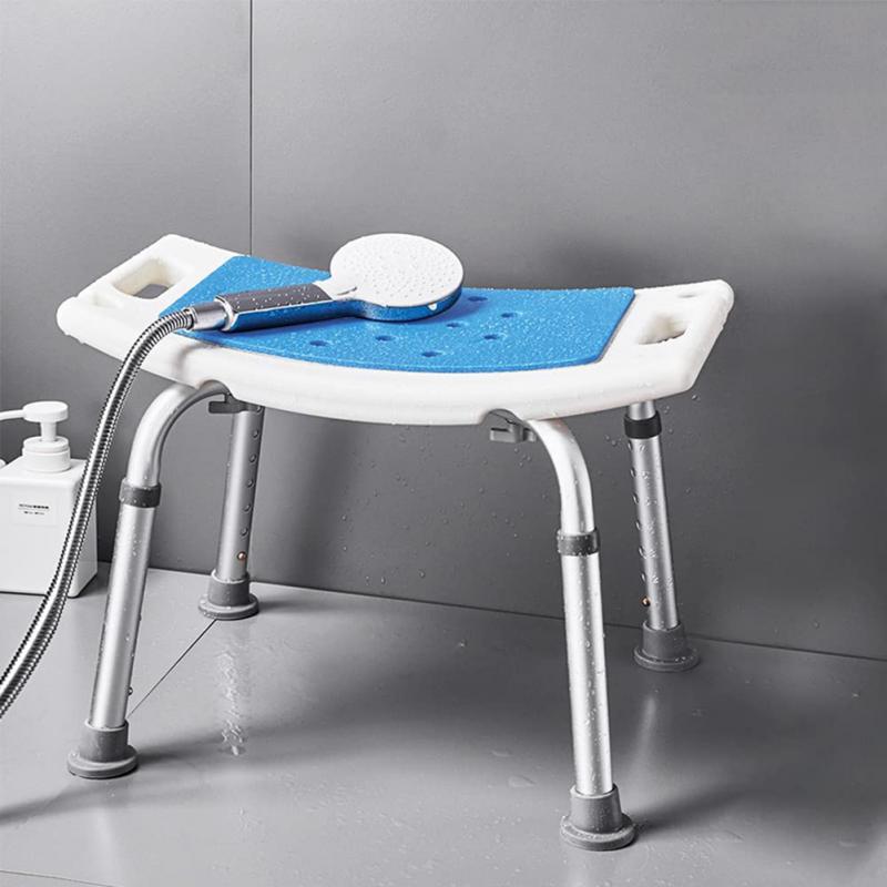 Asiento de ayuda para baño y ducha, silla sin respaldo, altura ajustable, asiento de inodoro antideslizante, Hogar para discapacitados, adultos y niños mayores