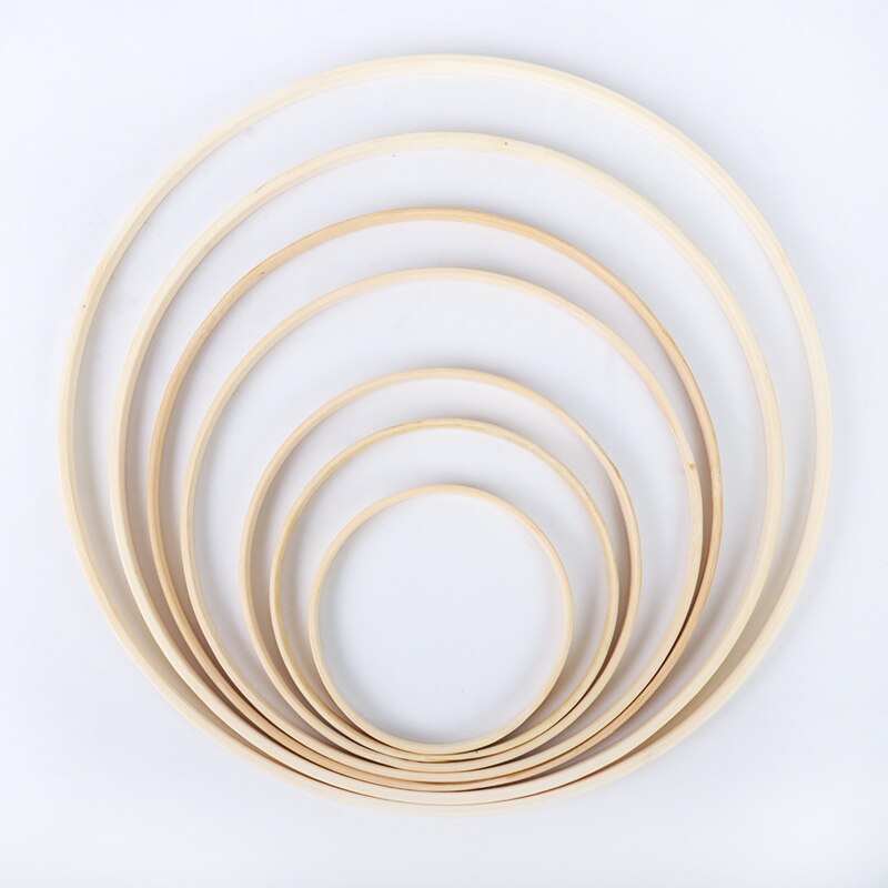Cadre rond en bois de bambou, 8-40cm, cercle de broderie, outils pour bricolage, artisanat, couture, accessoires de décoration