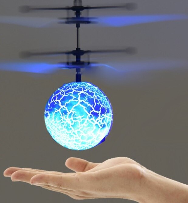 Luminous Light-up Toys Glowing LED Magic Flying Ball Sensing Crystal Flying Ball Helicopter Induction Aircraft Toys: Set A no switch