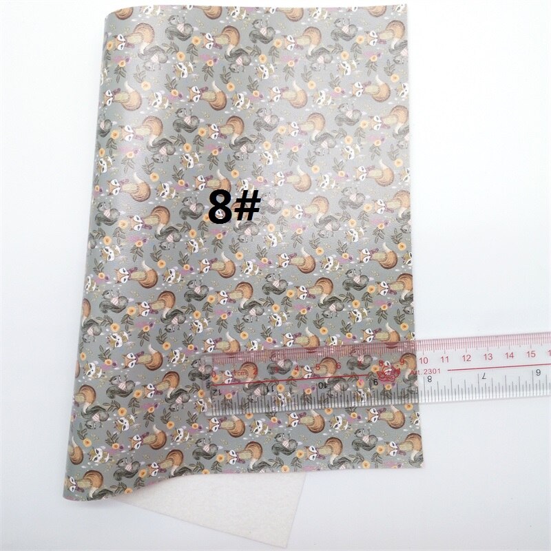 Unicorn Printed Synthetic Leather Faux Fabric Sheets Felt Backing Leather Sheets For Accessories Bows 21X29CM GM2167A: 8