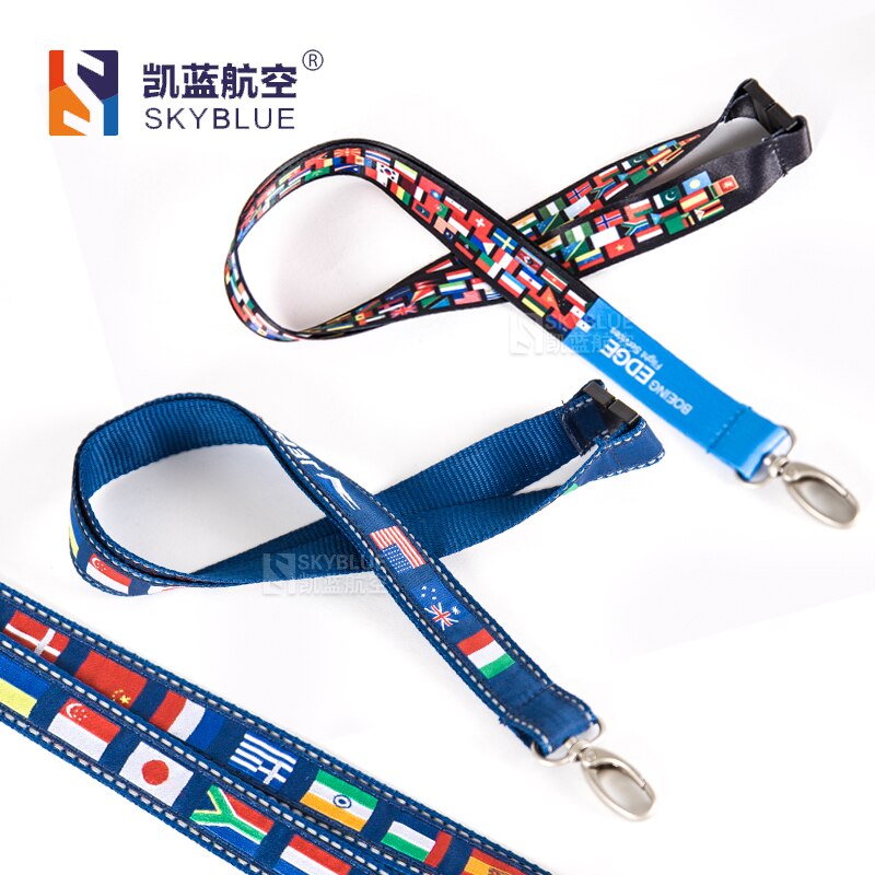 Nuovo Boeeing/Jeppesen Internazionale Universale Del Mondo di Bandiera Nazionale Cordino, multi-colore fionda per volo equipaggio di Cassa di Carta ID