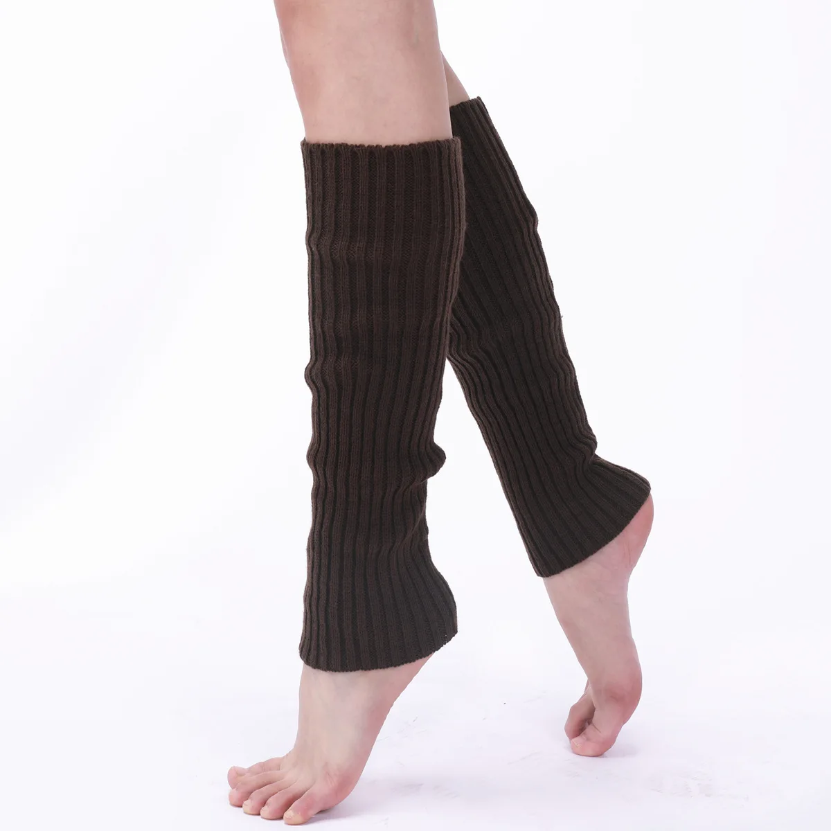 Calentadores de piernas de punto de color neón para mujer, calcetín acanalado brillante sin pies, Punk, negro, hasta la rodilla, gótico, Hip-hop, Rock, 2024