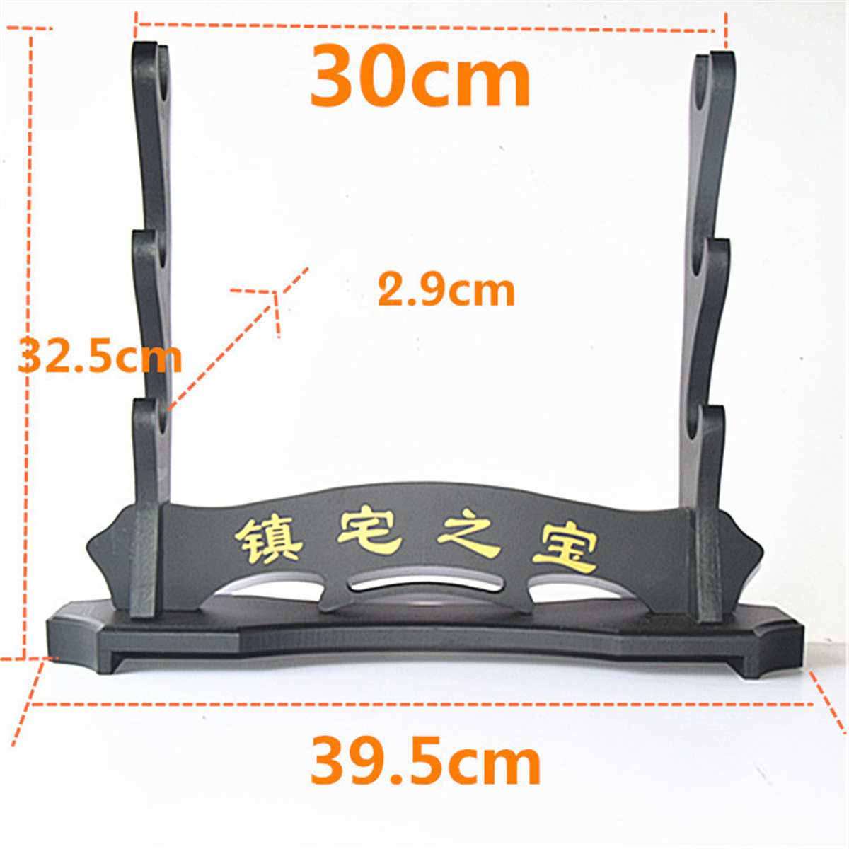 Japansk samurai sværdholder sort træ vægmontering samurai sværd katana holder stand bøjle beslag rack display 1/2/3 /4 lag: Lysegrøn