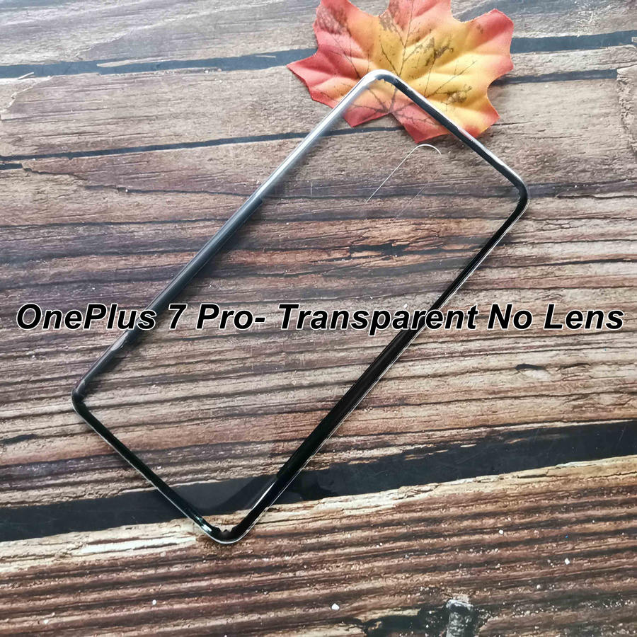 Clear Back Glass Cover Voor Oneplus 7 7T Pro Batterij Back Cover Rear Behuizing Deur Case Vervanging Voor Oneplus 7T Batterij Cover: 7Pro-Transparent