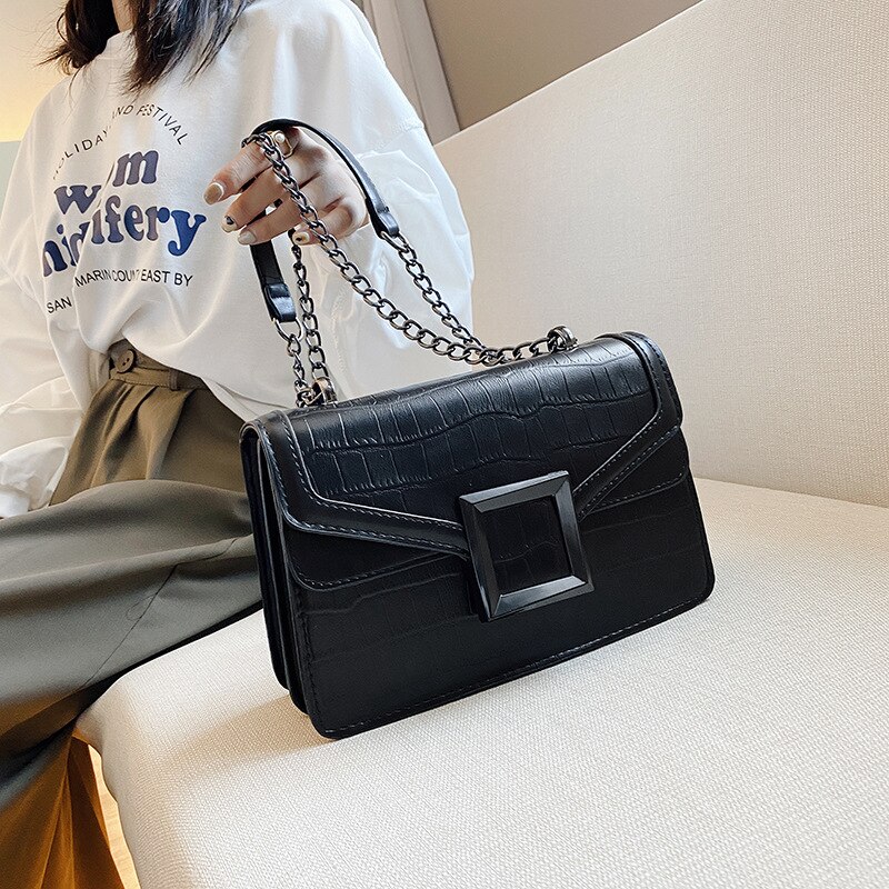 Chain PU Leather Bucket Bag For Women High capacity Shoulder Messenger Bags Ladies Crossbody Bag Female Designer Handbags