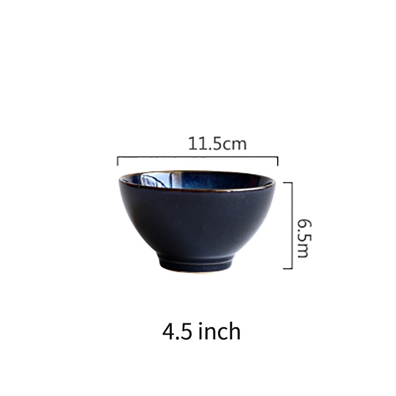Ceramic Porcelain Rice Spoon Round Plate Snacks Western Food Dinner Plate Water Cup Cutlery Set: Bowl