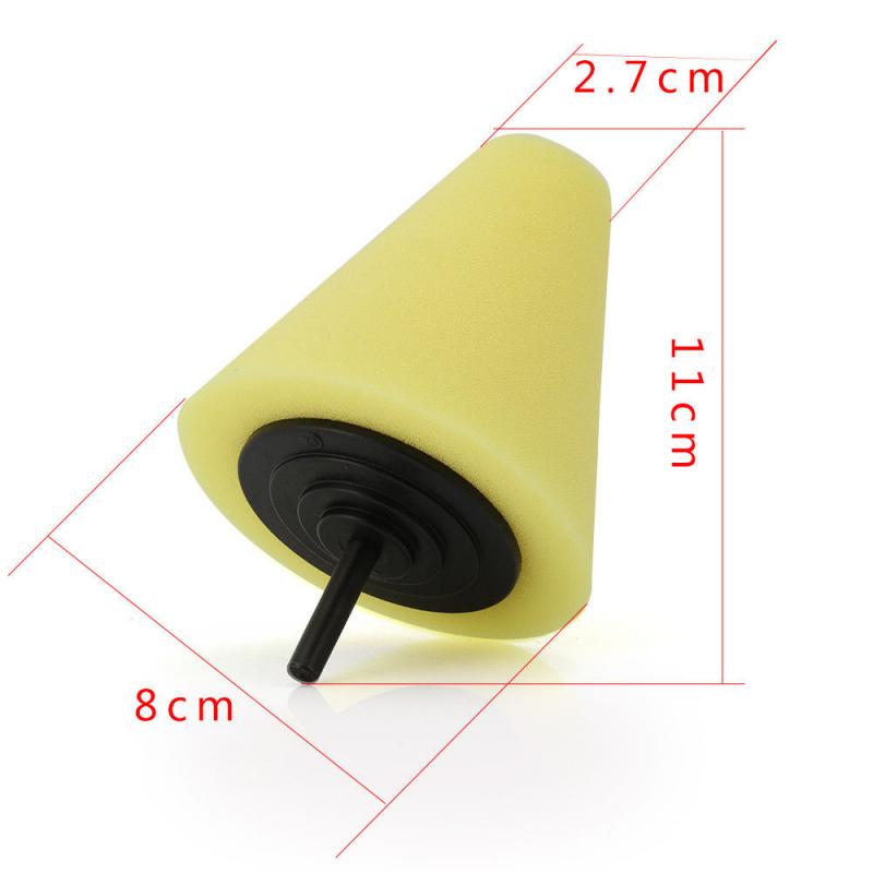 Pulidor de espuma de pulido para coche, cono de esponja para pulir, almohadilla de espuma para neumáticos, herramienta para cubo de rueda, máquina pulidora, cubo de rueda, herramienta de limpieza de disco