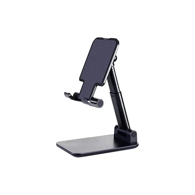 Desk Mobile Phone Holder Stand For IPhone IPad Xiaomi Adjustable Desktop Tablet Holder Universal Table Cell Phone Stand: black