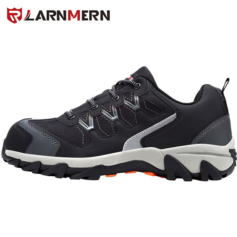LARNMERN-Zapatos de seguridad para el trabajo para hombre, calzado ligero y transpirable con punta de acero, antideslizante, antigolpes, informal, para construcción o fábrica, cómodo: 41