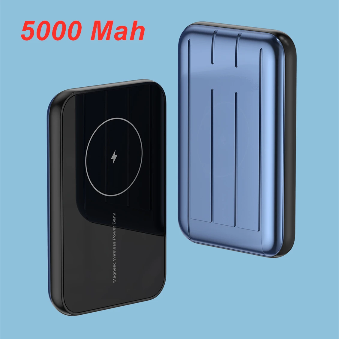 Magnetische powerbank met 10000 15w batterij, snelle draadloze oplader voor iphone 14, 13 , 14 pro, 12 pro max en 13 mini.: Roos