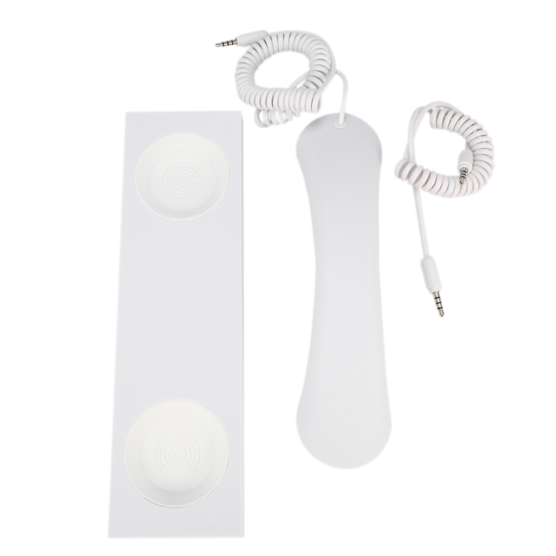 Retro-telefon-headset mit 3.5mm mikrofonen, externer handy-mikrofonsockel