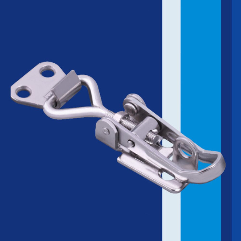 Catch Hasp Box Trunk Latch Chest Toggle Lock Clamp Metalworking Stainless Steel Machinery Adjustable Spring Loaded Equipment