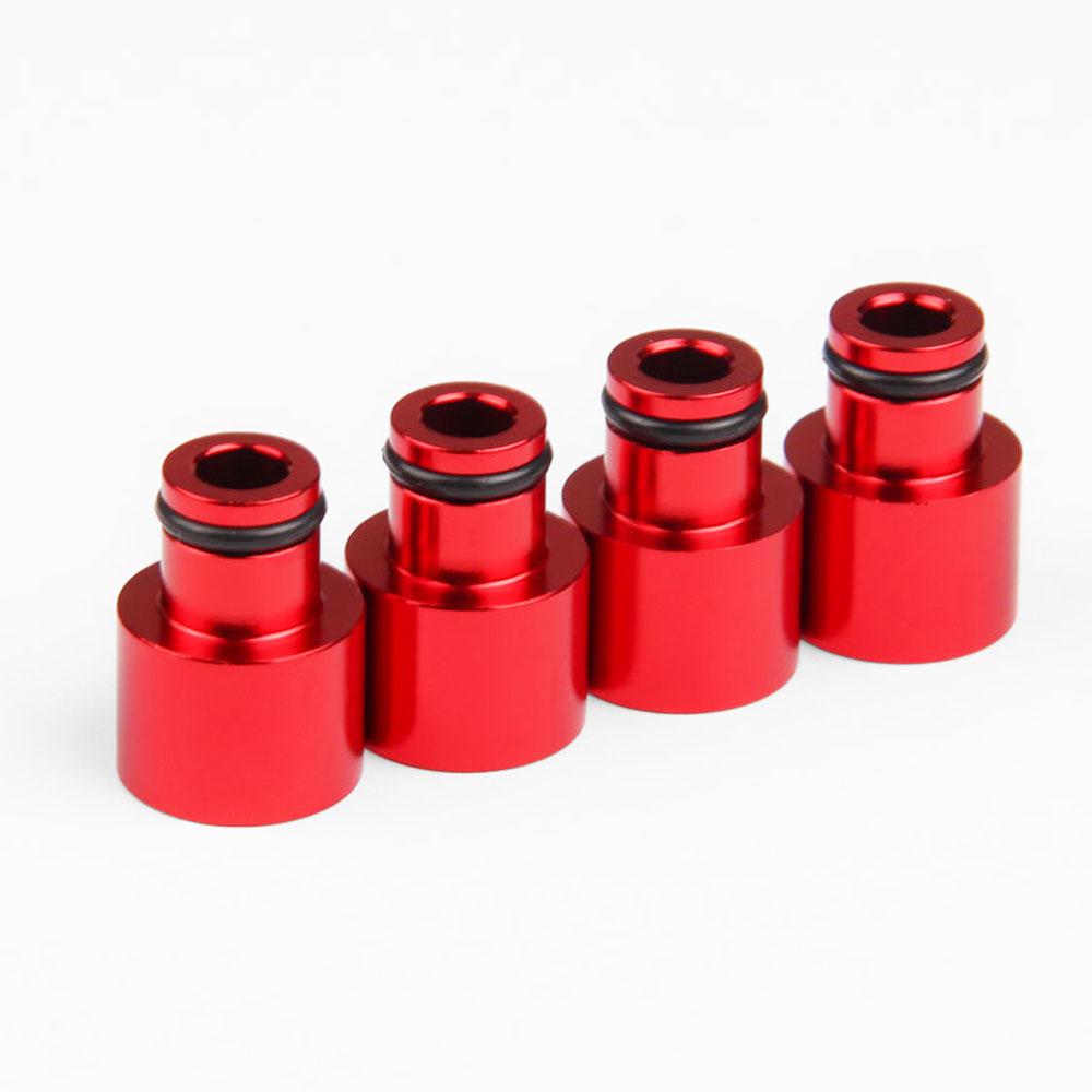 4pcs Fuel Injector Hat Fuel Nozzle Modified Auto Parts Nozzle Adapter Dedicated Fuel Flow Injector Adapter Fuel Injector: red