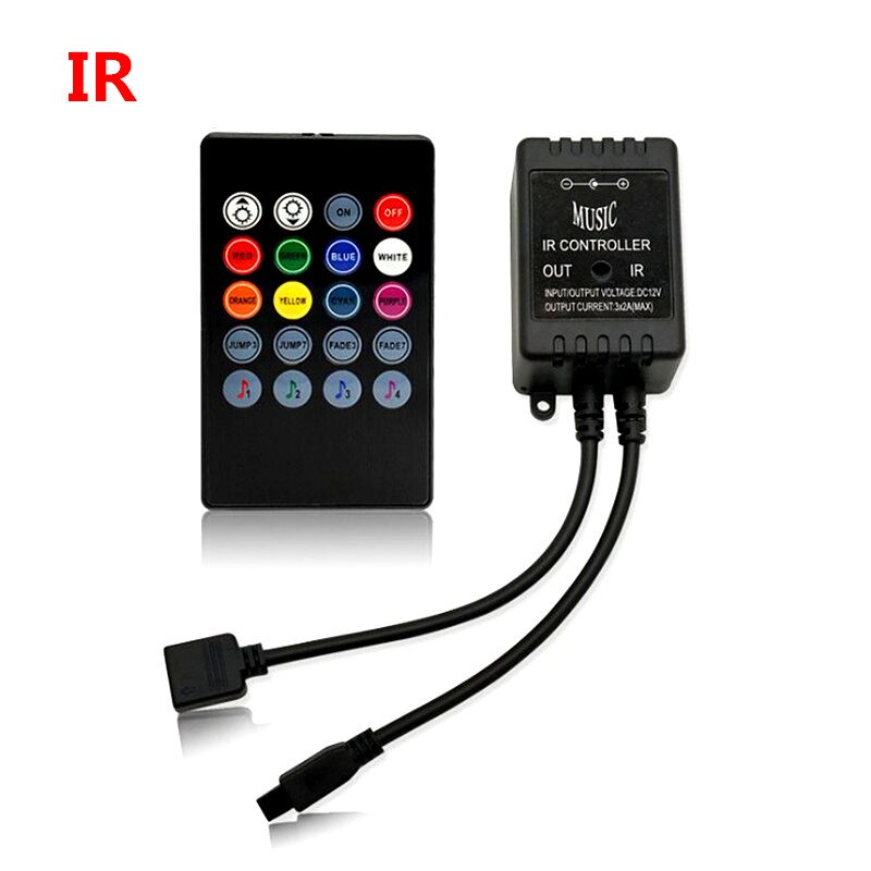 24v Rope Rgb Controller Dc 12v - 24v 6a rgb led strip draadloos 20 toetsen... – Grandado