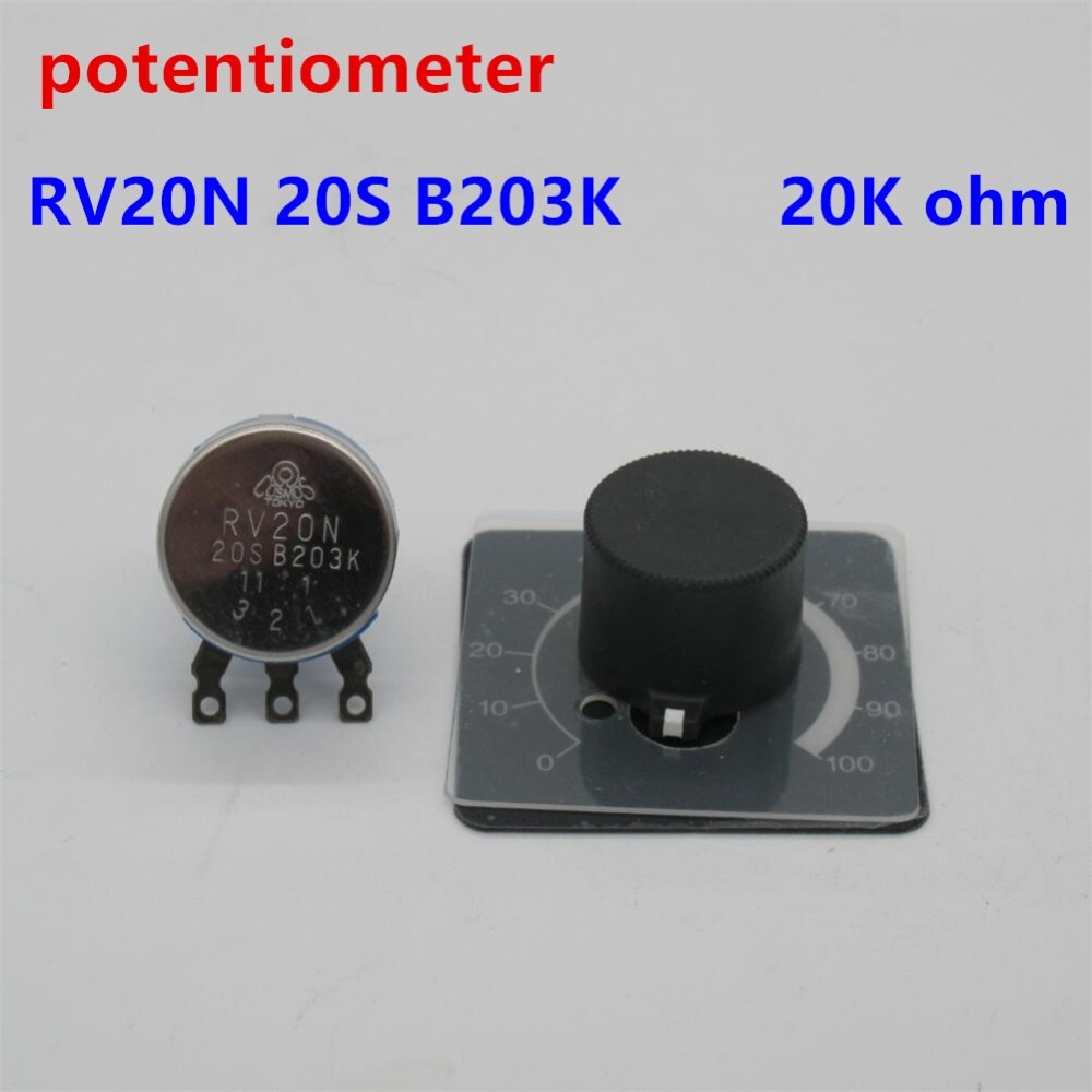 TOCOS RV20N 20S B203K 20K potentiometer imports+KNOB+Dial rv20n20sb203 b203K