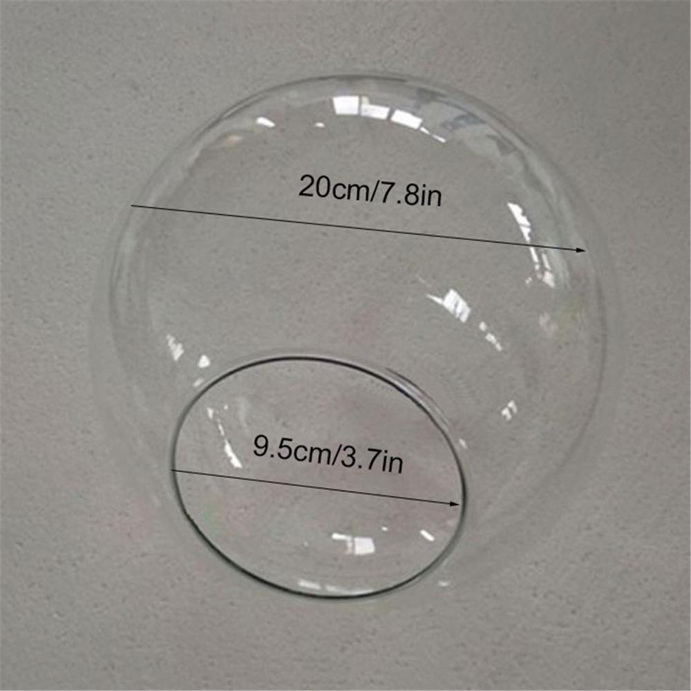 Suspension en verre transparent, couvercle de lampe en forme de globe, lumière d'intérieur, luminaire d'intérieur, luminaire d'intérieur, accessoires, d13 cm, d15 cm, d20 cm: D20cm