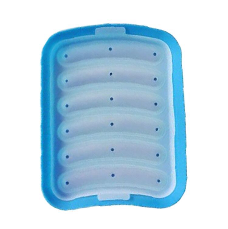 Babymad beholder spædbørn pølse modermælk opbevaringsboks fryser bakke sprødere babymad beholder opbevaring snack beholder: Blå