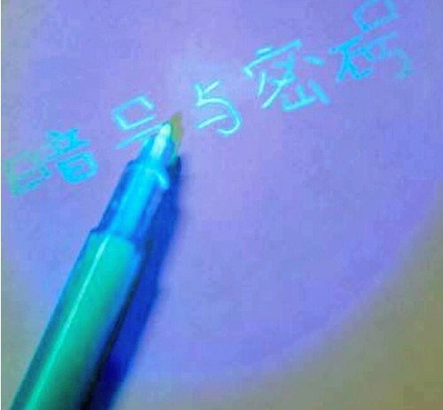 4 teile/los, UV-Licht Stift Unsichtbare Tinte Sicherheit Marker Stift Mit Ultra Violet LED Schwarzlicht