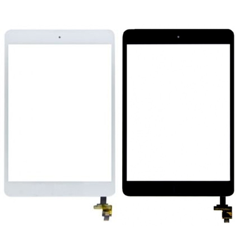 para iPad Mini 1 A1432 A1454 A1455 Mini 2 A1489 A1490 A149 digitalizador pantalla táctil de cristal sensor Panel con ic + botón de inicio