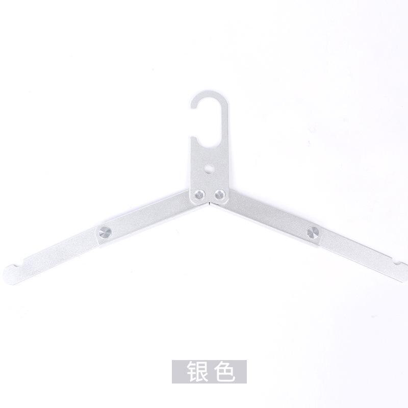 Bærbar bøjle tøjbøjle aluminiumslegering multifunktionel sammenfoldelig bøjle til udendørs rejsebøjler til tøj: 01