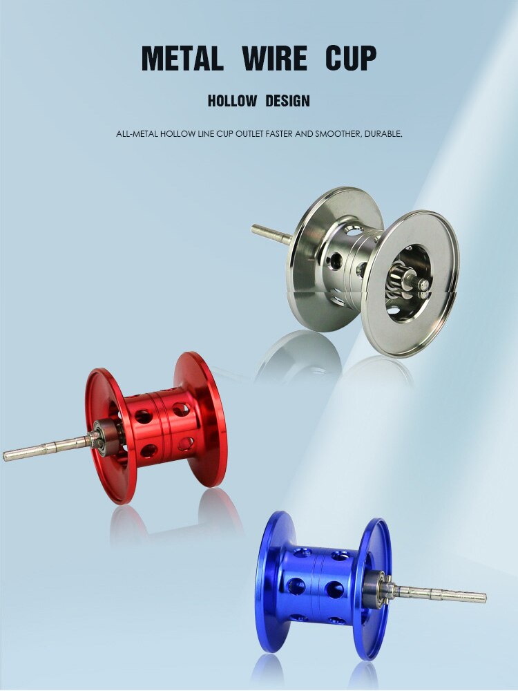 AK200 moulinet de pêche trois couleurs Baitcasting bobine empêcher la ligne frite 18 + 1BB résistant à l'usure AllMetal culbuteur carpe matériel de pêche