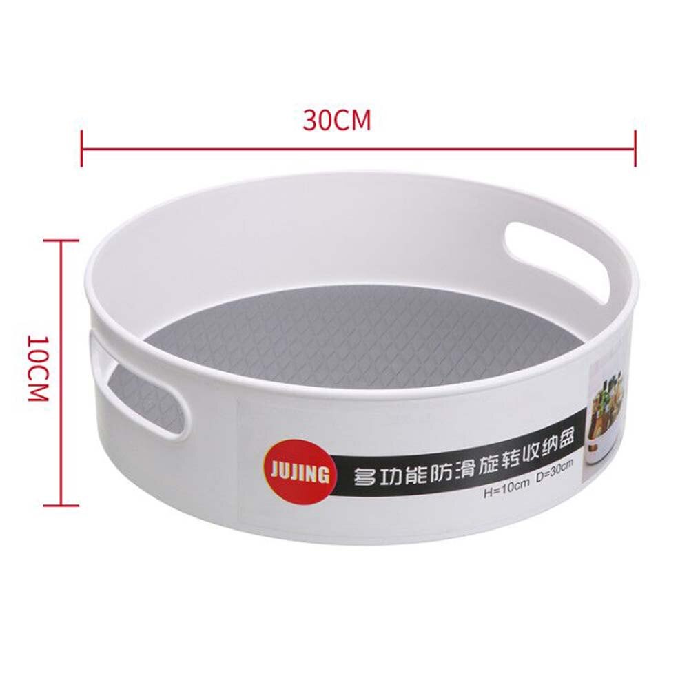 Kitchen rotating tabletop spice jar storage box bathroom supplies vanity cosmetic storage shelf WY7101406: L