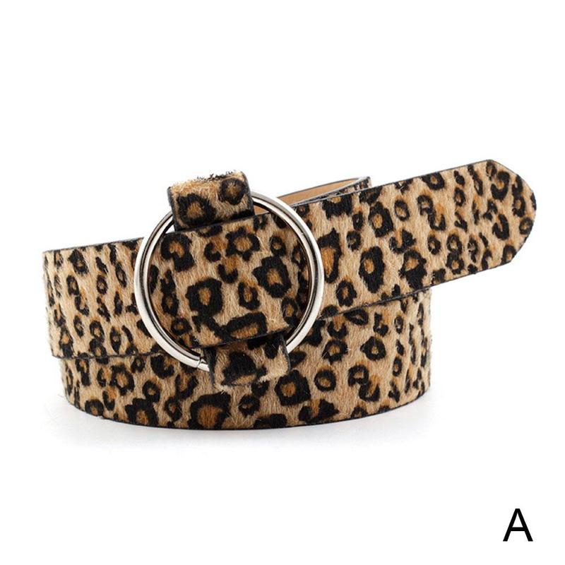 Damcirkel bältesring spänne icke-poröst pu läder tryck mönster mönster bälte klänning zebra bälte leopard jeans ormskinn  l3 n 4: A