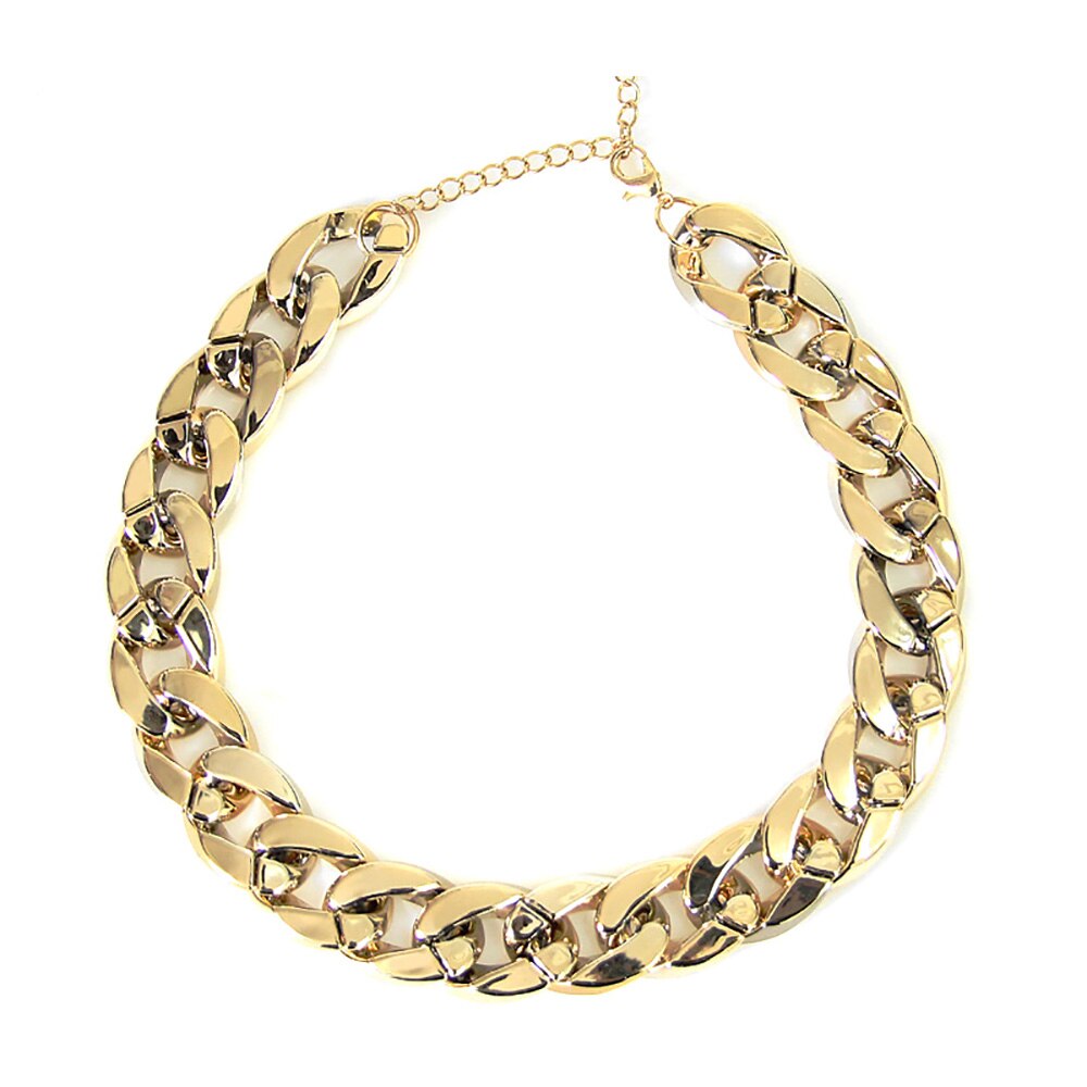 Collier en chaîne plaqué or pour animal de compagnie, pour chien, bouledogue français, à libération rapide, collier pincé, drôle, déguisement, accessoires pour animaux de compagnie: M(45cm)