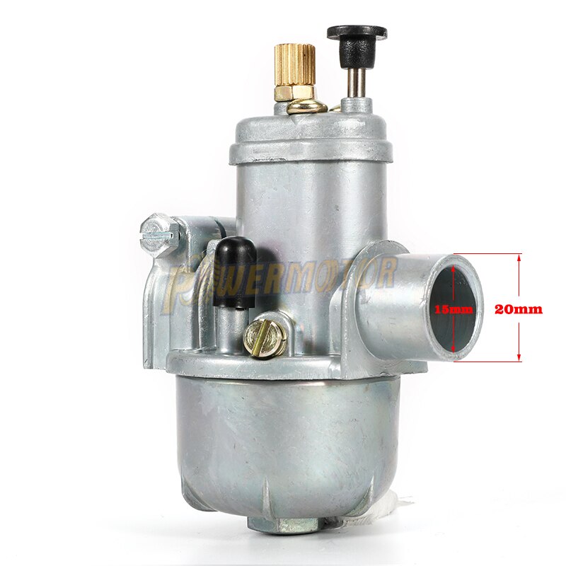 Aramox Bing Style Carburateur, 15 Mm Bing Style Carb Metal Professionele Bromfietsen Carburateur Vervanging voor Puch Maxi Motoren