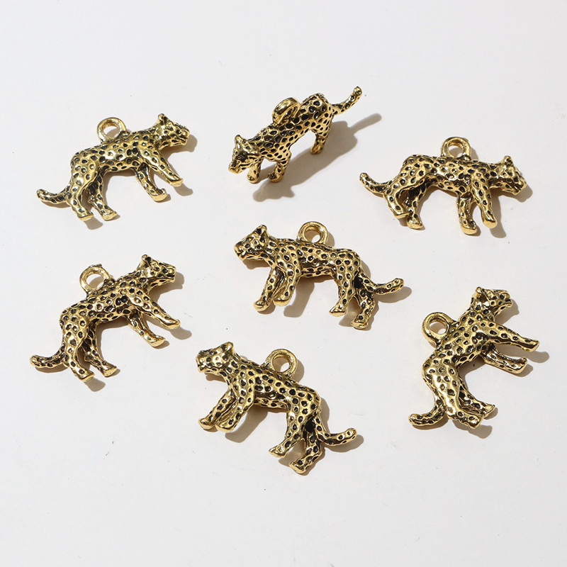 10 Stück 23x14x4mm Legierung Leopard Reize Anhänger DIY Schmuck Herstellung Zubehör Erkenntnisse für Halskette Armbinde: Blau