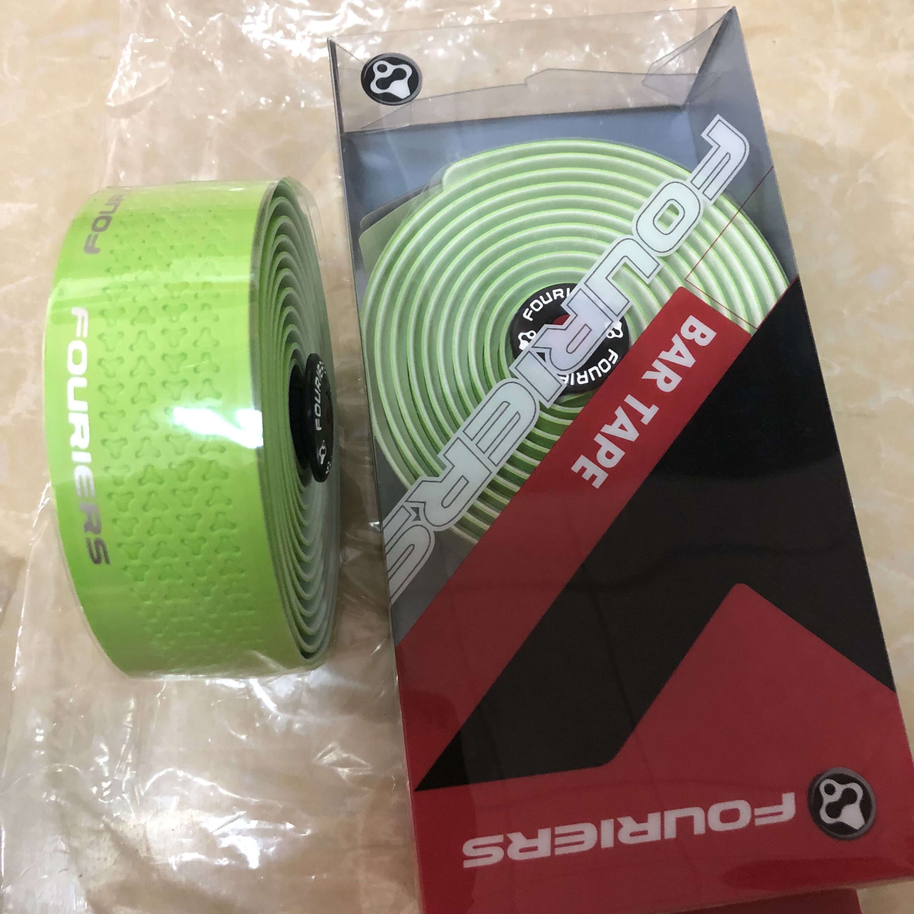 Fouriers silikon cykeltejp cykelstyre wraps böj fast växel landsvägscykel styrtejp bälte: 2 st grön