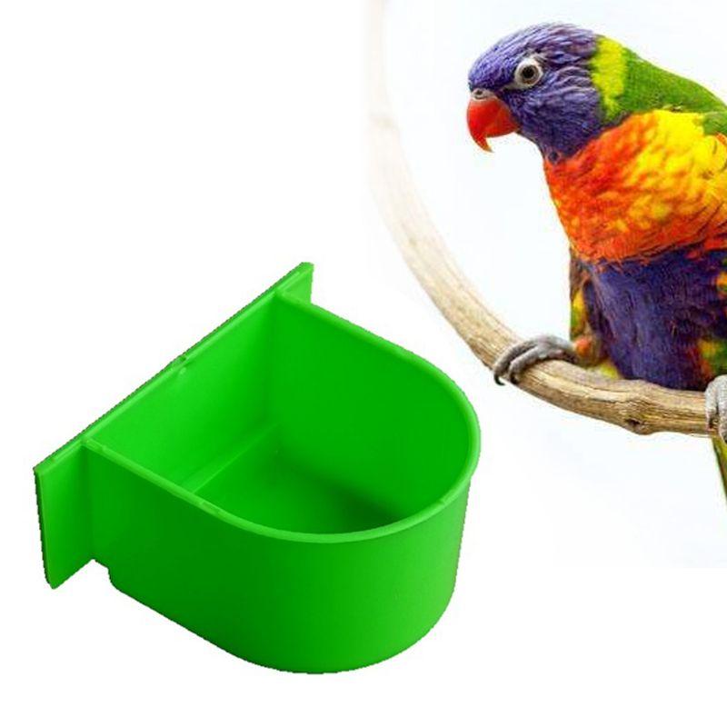 Universal- Halbkreis bilden Vogel Papagei essen Wasser Schüssel Zubringer Kunststoff Tauben VöGel KäFeige Tasse Fütterung Halfter Vogel Zubringer