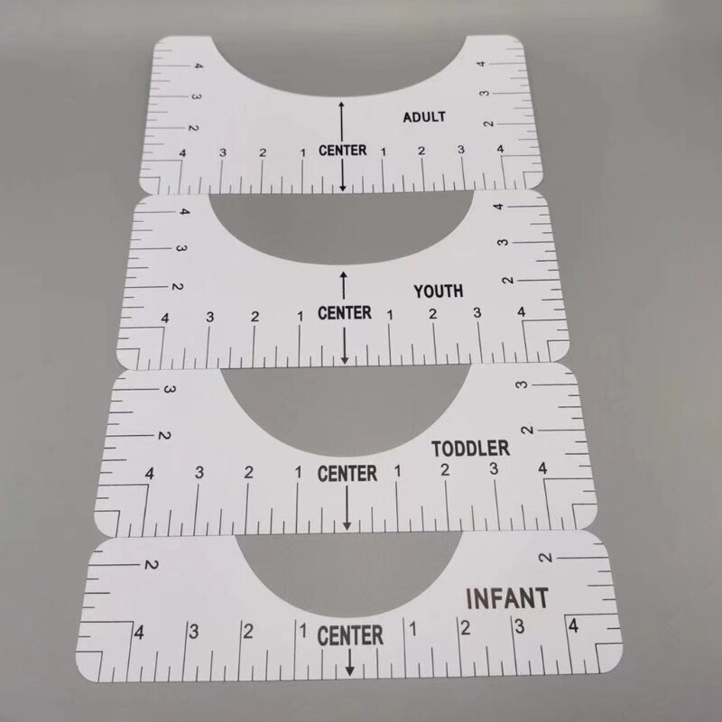 4 pack T-Shirt Alignment Ruler, Craft Ruler with G... – Grandado