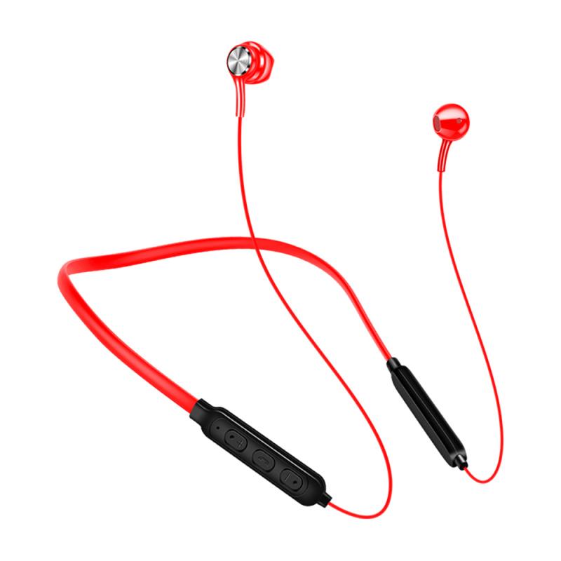 Nekband Koptelefoon Wireless In Ear Bluetooth Headset Sport Oordopjes Met Microfoon Tws Oortelefoon Voor Oppo Xiaomi Huawei Fone De Ouvido: Red