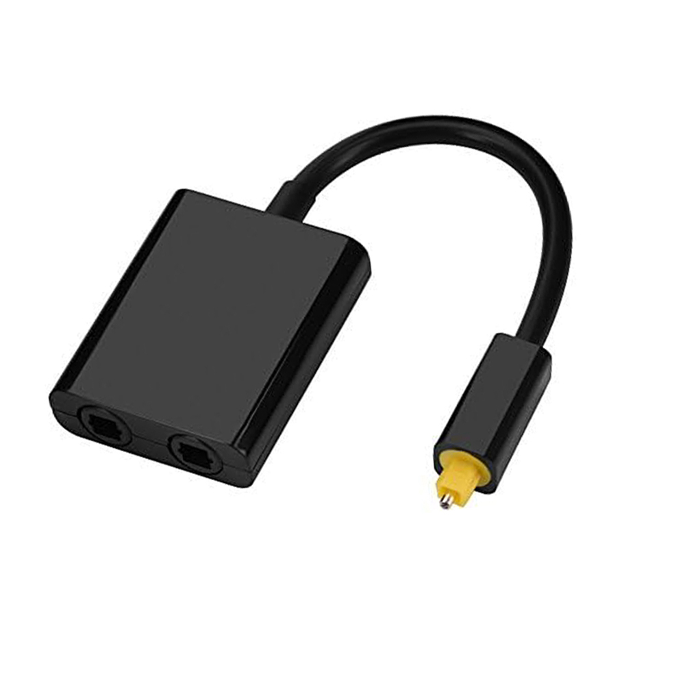 2 Way Optical Audio Splitter Adapter 1 input 2 Output Audio Splitter Adapter Optical Cable Splitter Hub for CD DVD