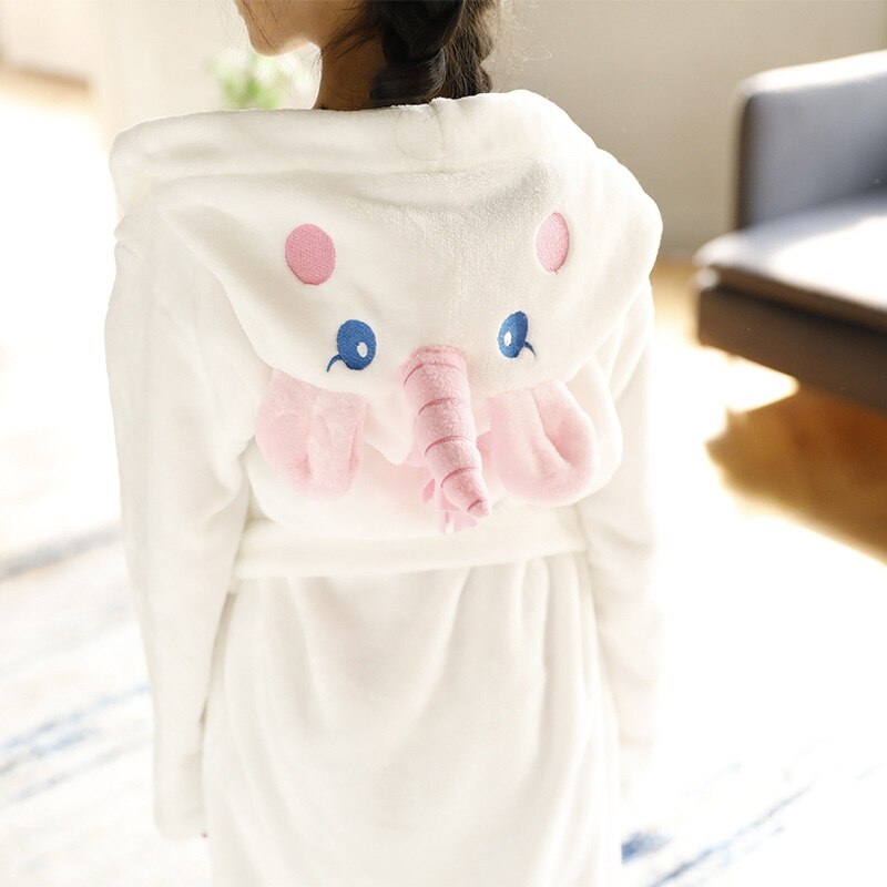 Badekåber til piger natkjole baby fløjl kåber dejlig pyjamas børn vinter tegneserie dyr hest badekåbe til børn
