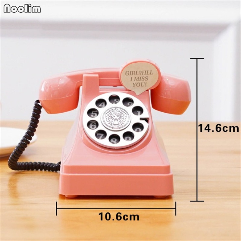 NOOLIM retro Telefon Sparschwein Kunststoff Kreative Für freundlicher Zu Hause Wohnzimmer Weinschrank Dekorative Ornamente Handwerk