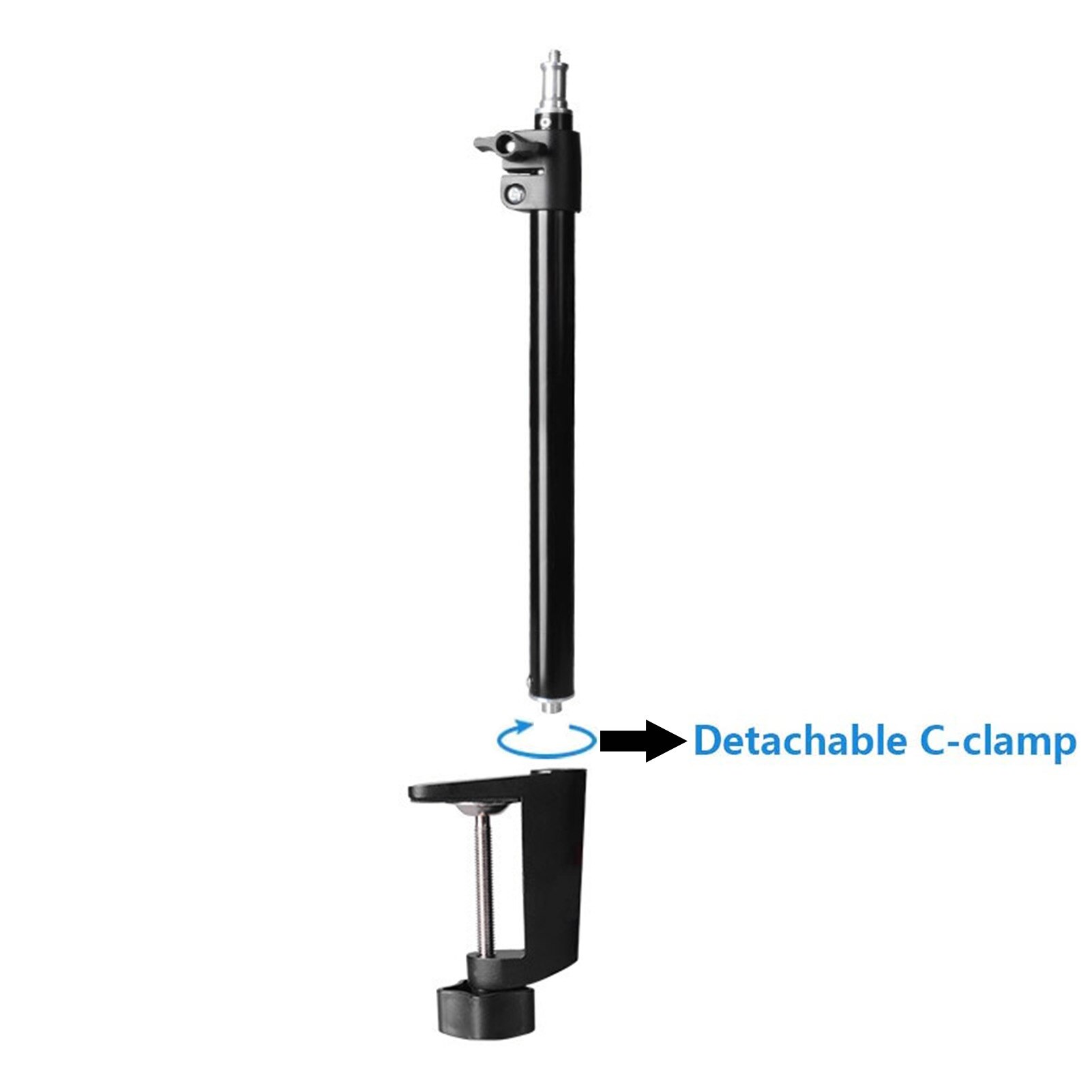 Adjustable Universal Table Desk Clamp Mount Stand 1/4' Screw Tip Tablet Bracket Foot For DSLR DC Camera Camcorder Ring Light