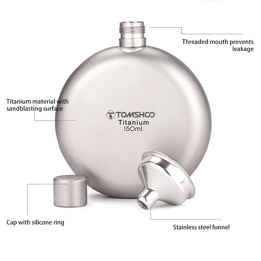 2022 nuovo In boccetta di titanio portatile a tenuta stagna di alta qualità boccetta di vino di Whisky con alcool adatto per Picnic all'aperto di viaggio In campeggio