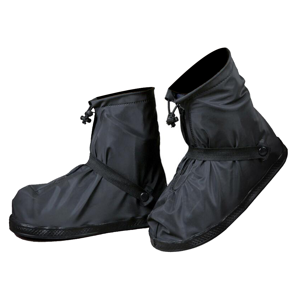 Rutschfeste wasserdichte überschuhe wasserdicht wiederverwendbar motorrad fahrrad fahrradstiefel regenschuhe überschuhe mittelrohr unisex