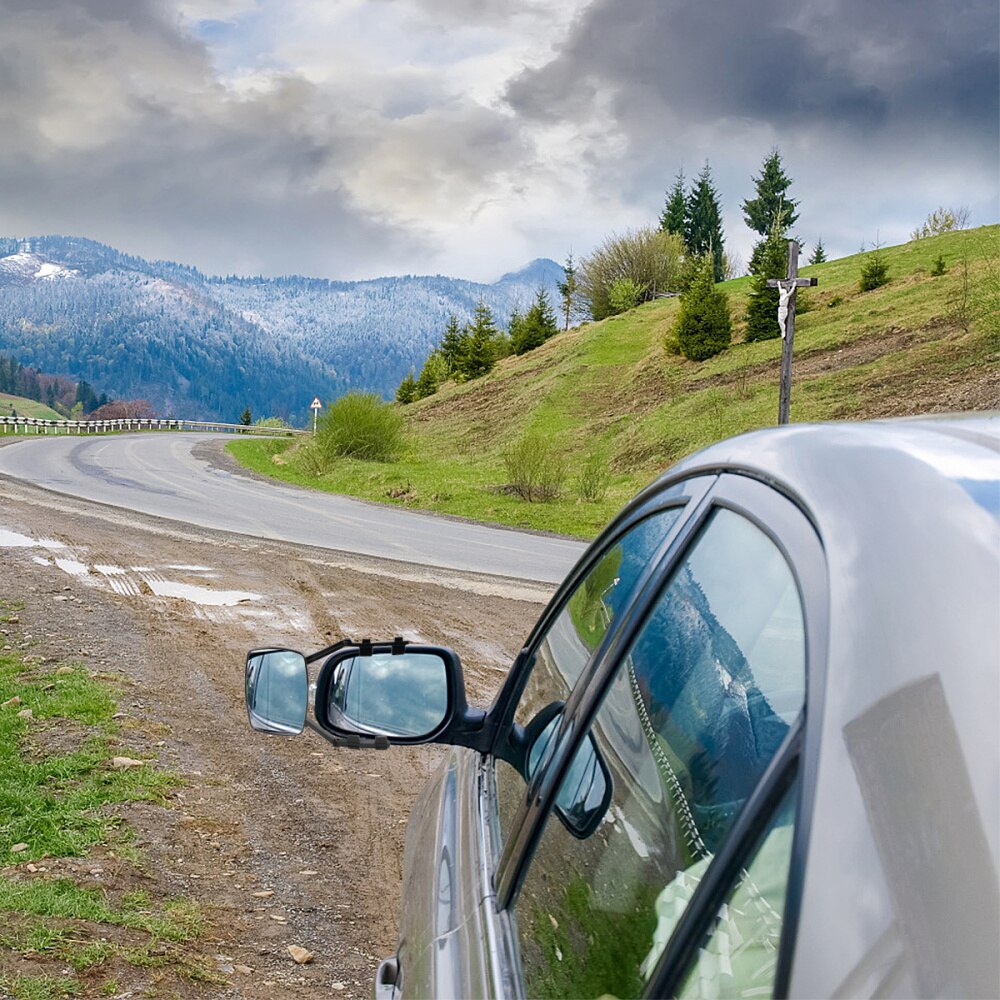 1 Pair Wing Mirror Premium Useful Strong Reflector for Towing Caravan